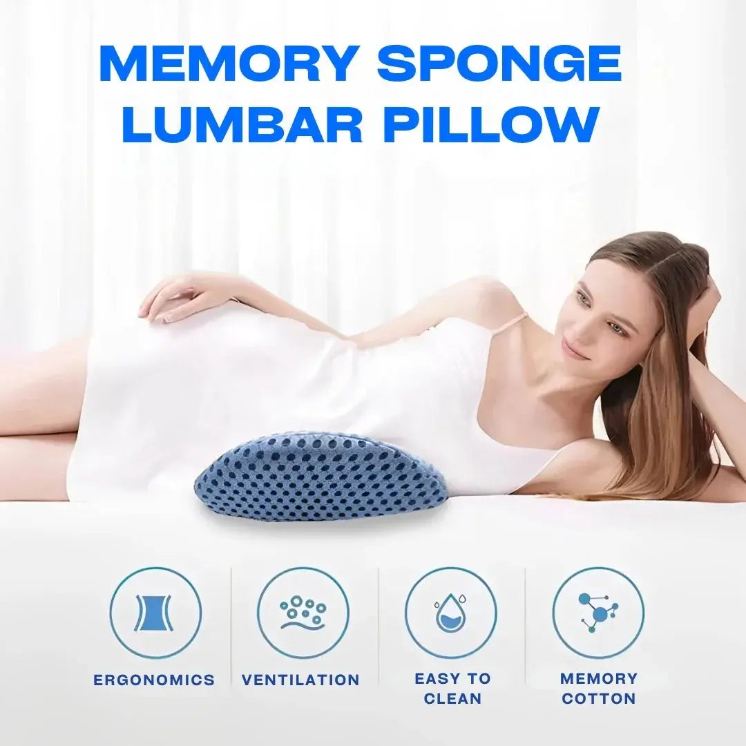 Lumbar Support Pillow for Long Hours at Work and Driving | Seated Back Comfort | Lumbar Pillows