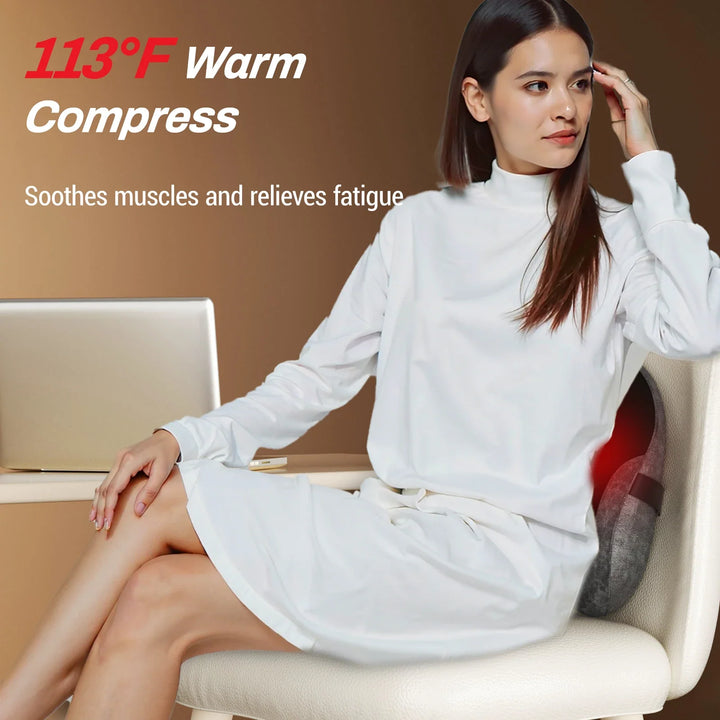 Shiatsu Lumbar Massage Pillow with Heat and Washable Cover | Warming Kneading for Your Lower Back | Massage Pillows