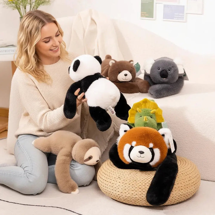 Weighted Stuffed Animal Plush, 30cm, Soft Fur Dinosaur Panda Koala and Sloth | Weighted Plush Friends in 6 Styles | Weighted Plush