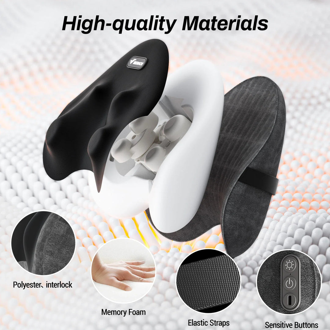 Shiatsu Lumbar Massage Pillow with Heat and Washable Cover | Warming Kneading for Your Lower Back | Massage Pillows
