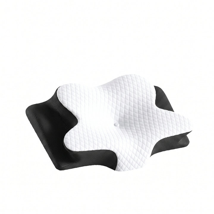 Adjustable Contour Memory Foam Pillow with Neck and Shoulder Support for Side, Back, and Stomach Sleepers