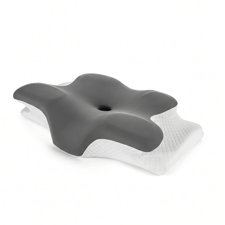 Adjustable Contour Memory Foam Pillow with Neck and Shoulder Support for Side, Back, and Stomach Sleepers