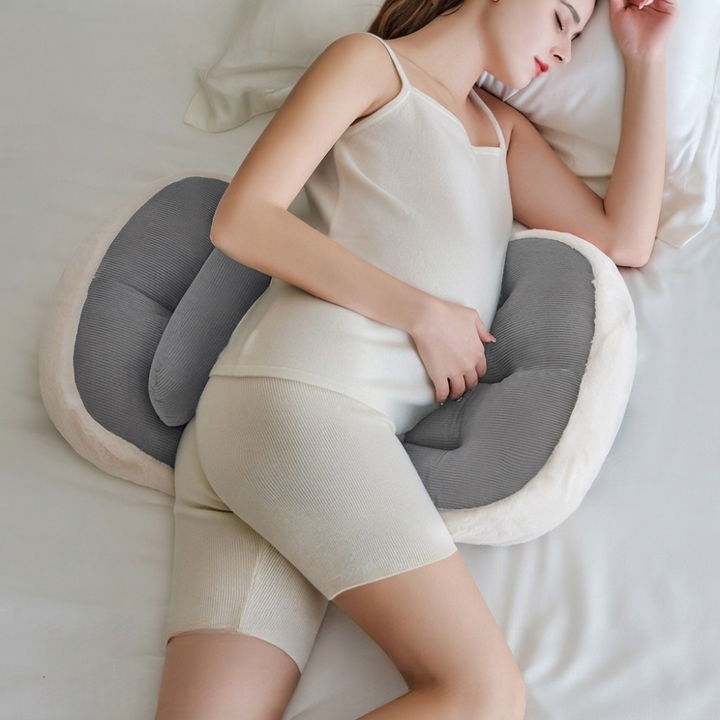 Adjustable Memory Foam Pregnancy Pillow with Cooling Washable Cover