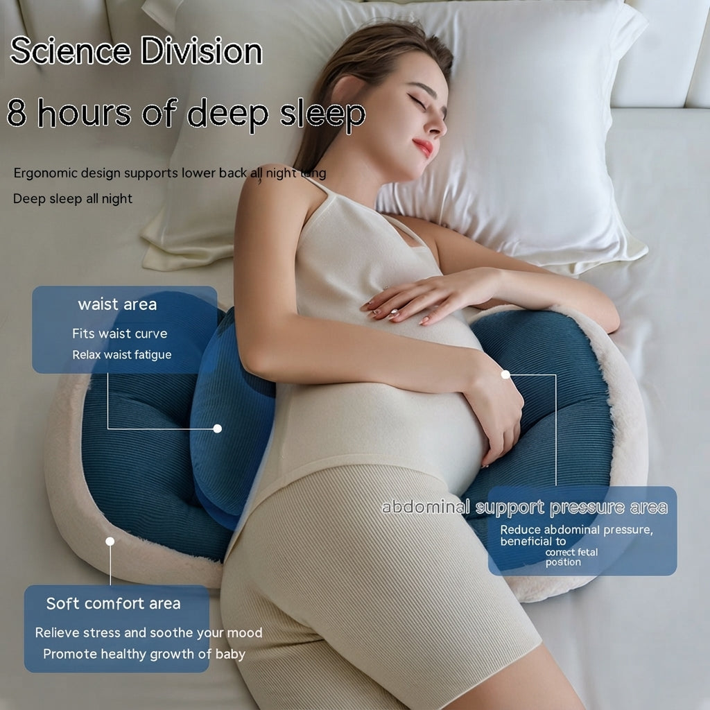 Adjustable Memory Foam Pregnancy Pillow with Cooling Washable Cover