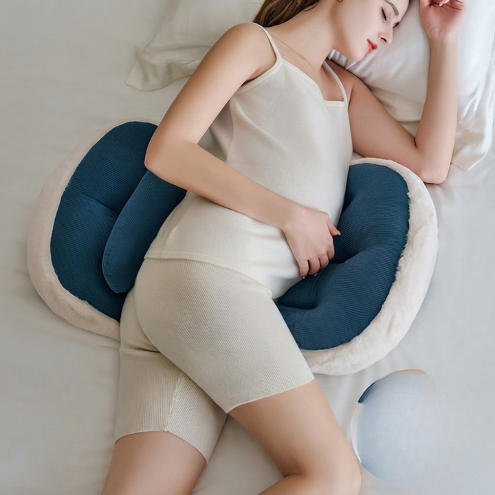 Adjustable Memory Foam Pregnancy Pillow with Cooling Washable Cover