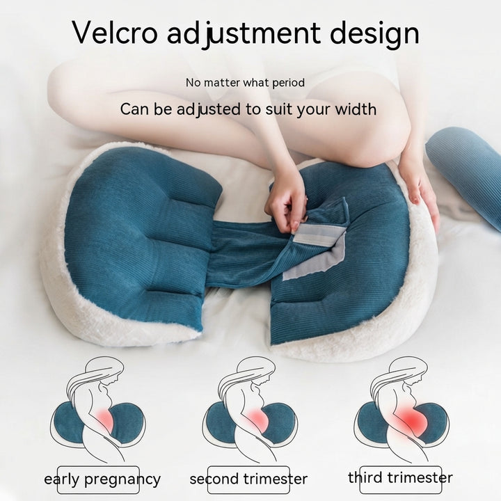 Adjustable Memory Foam Pregnancy Pillow with Cooling Washable Cover
