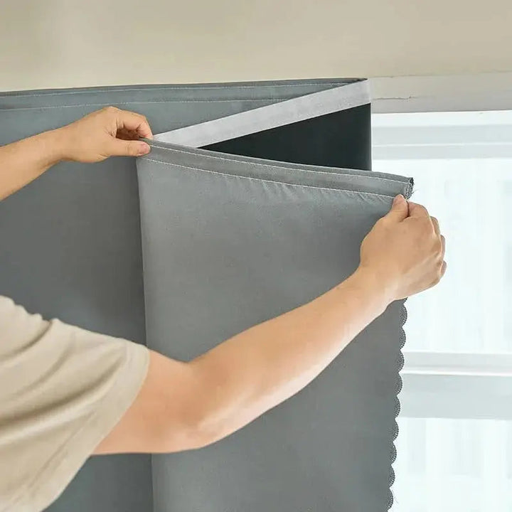 Self-Adhesive Blackout Curtain for Rentals, Dorms and Travel | Instant Darkness, No Drilling | Blackout Curtains