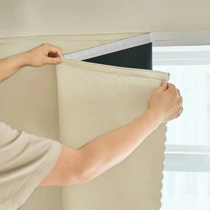 Self-Adhesive Blackout Curtain for Rentals, Dorms and Travel | Instant Darkness, No Drilling | Blackout Curtains