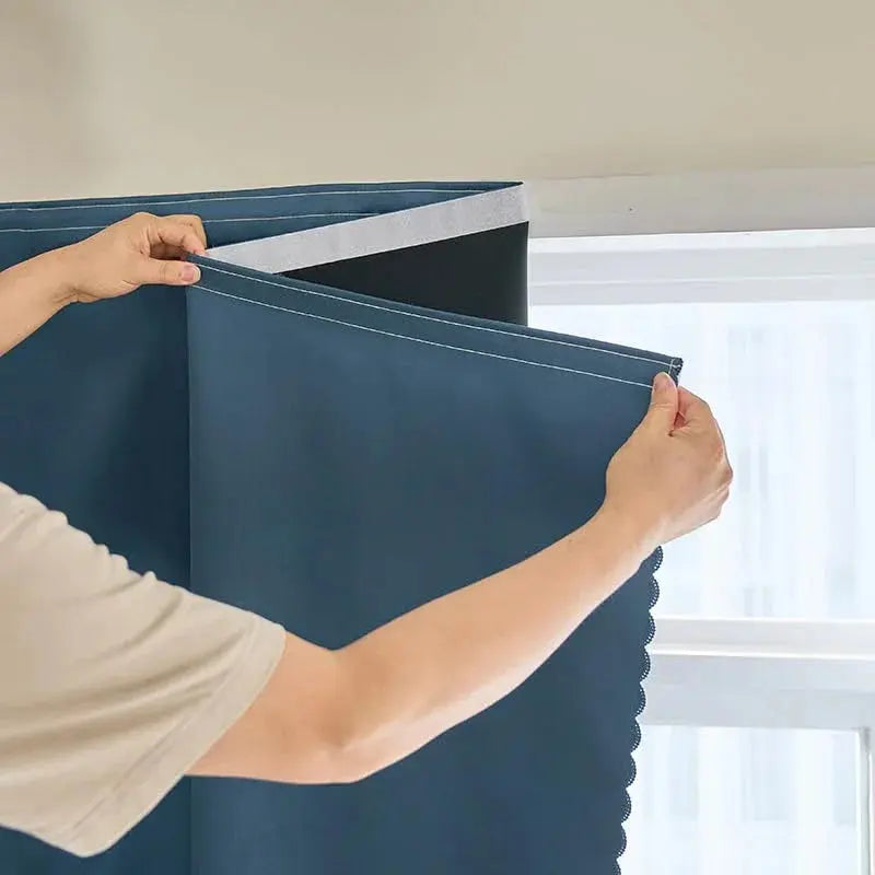 Self-Adhesive Portable Blackout Curtain with Heat-Insulating Fabric | Trim-to-Size Blackout Shade | Blackout Curtains