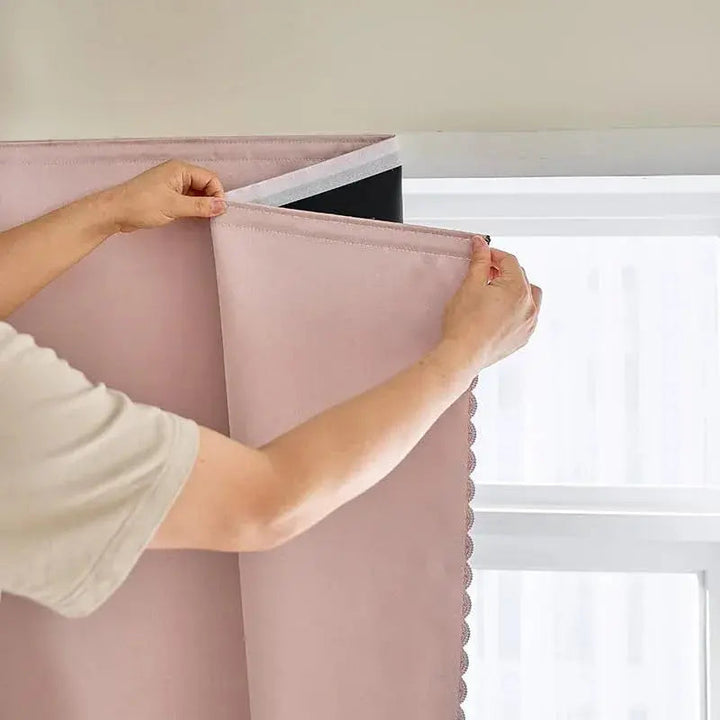 Self-Adhesive Blackout Curtain for Rentals, Dorms and Travel | Instant Darkness, No Drilling | Blackout Curtains