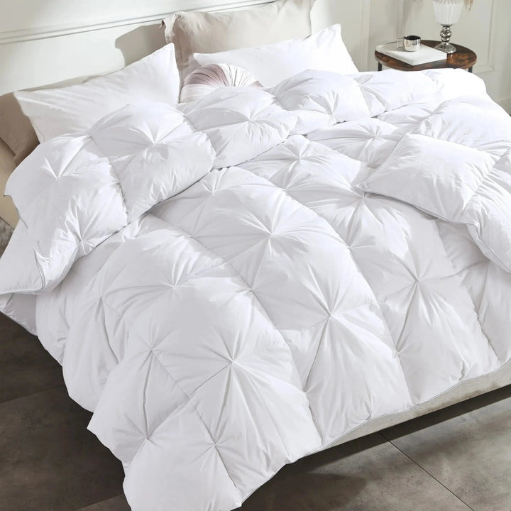 All-Season Goose Down Comforter with Baffle Box Stitching | Balanced Warmth for Every Season | Comforters