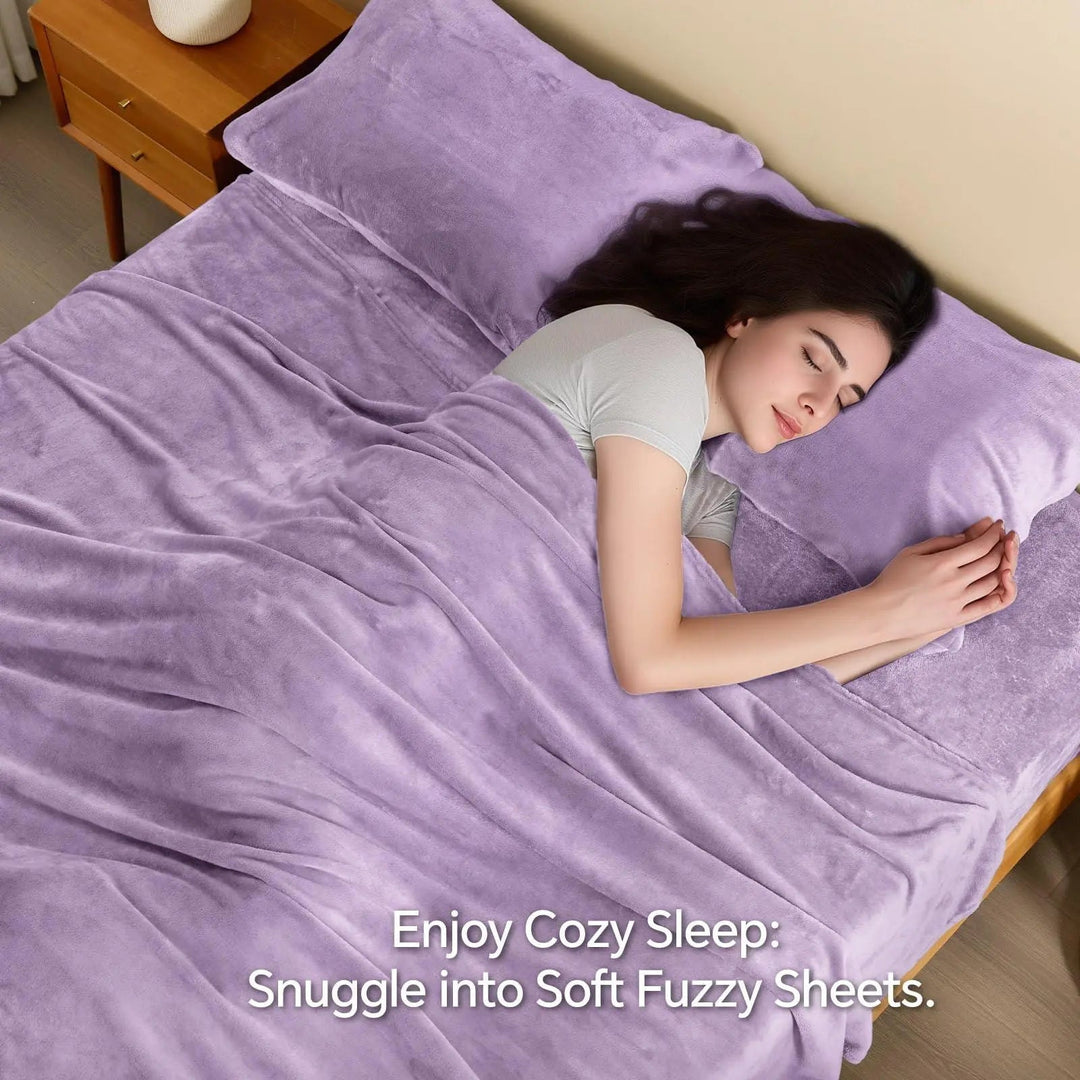 Plush Flannel Fleece Bedding Set for Cold Nights in Several Sizes | Warm Flannel Bedding Set | Bedding Sets