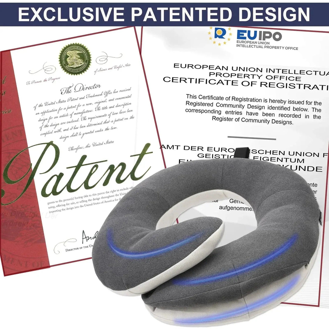 360-Degree Travel Pillow Kit with 3D Eye Mask, Earplugs and Storage Bag | Complete Travel Rest Kit | Travel Pillows