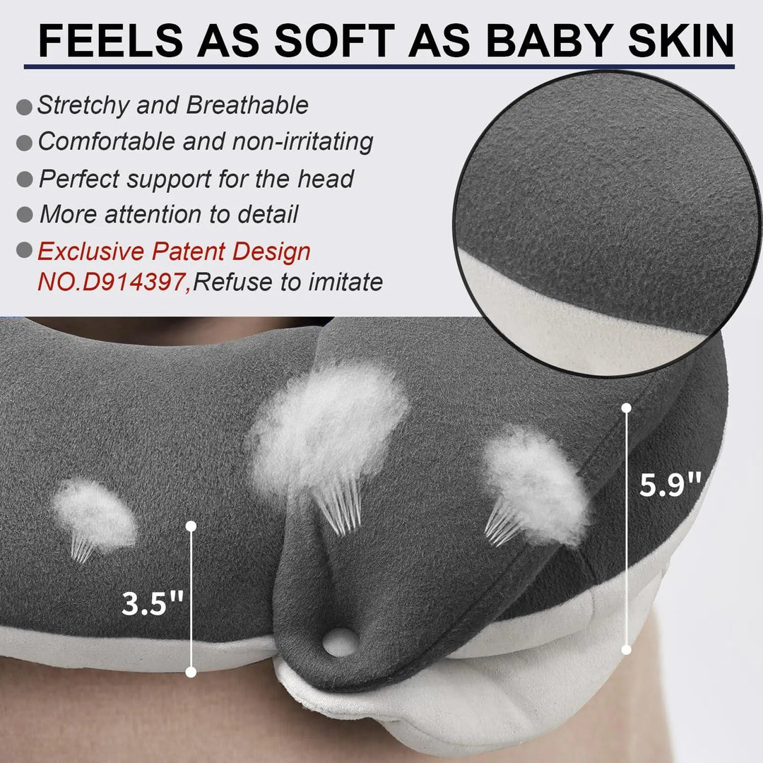 360-Degree Travel Pillow Kit with 3D Eye Mask, Earplugs and Storage Bag | Complete Travel Rest Kit | Travel Pillows