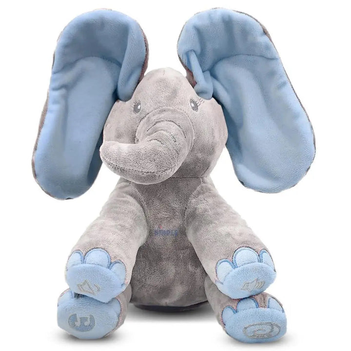 Animated Singing Elephant Plush Toy with Moving Ears, 30x19cm | Musical Elephant with Wiggling Ears | Plush Toys