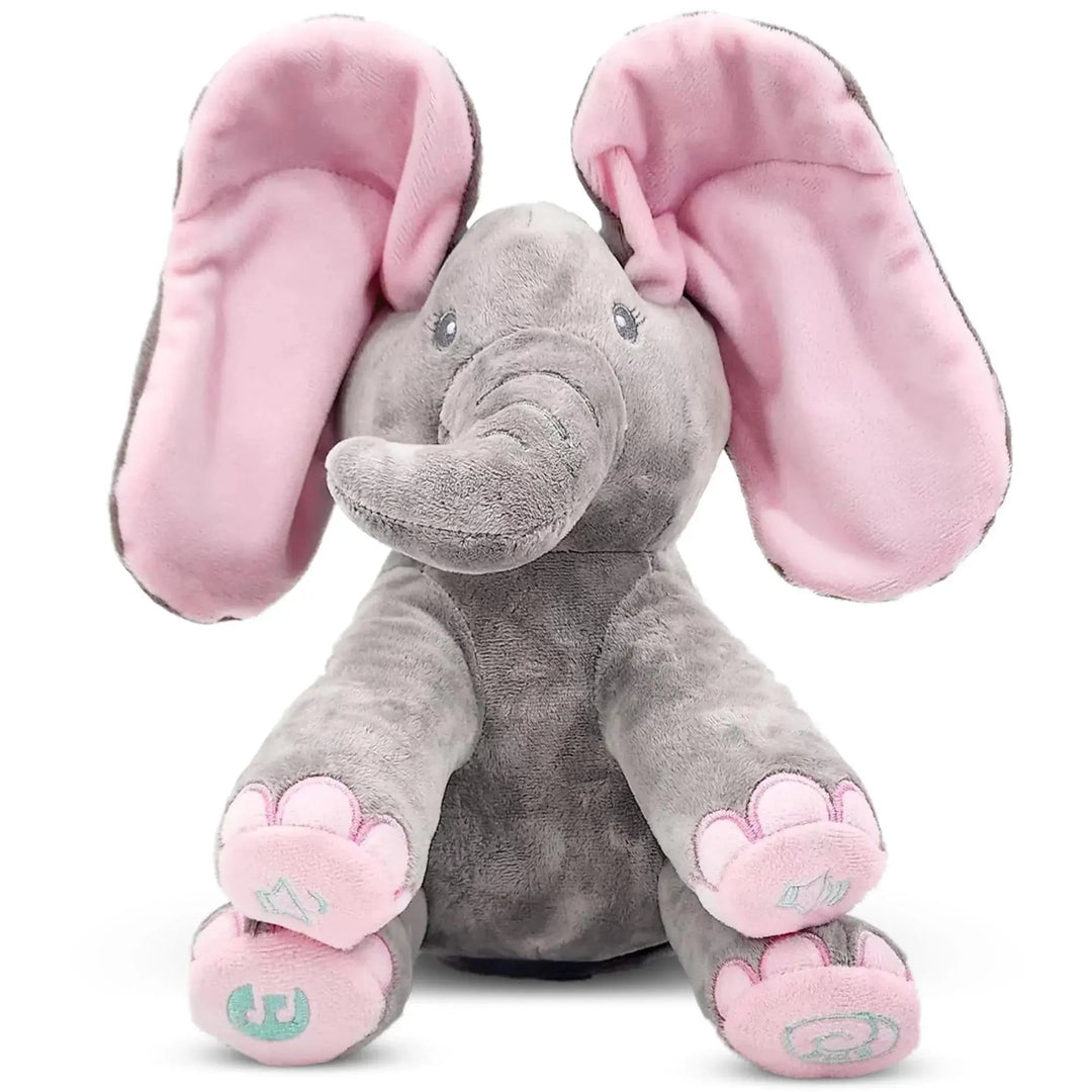 Animated Singing Elephant Plush Toy with Moving Ears, 30x19cm | Musical Elephant with Wiggling Ears | Plush Toys
