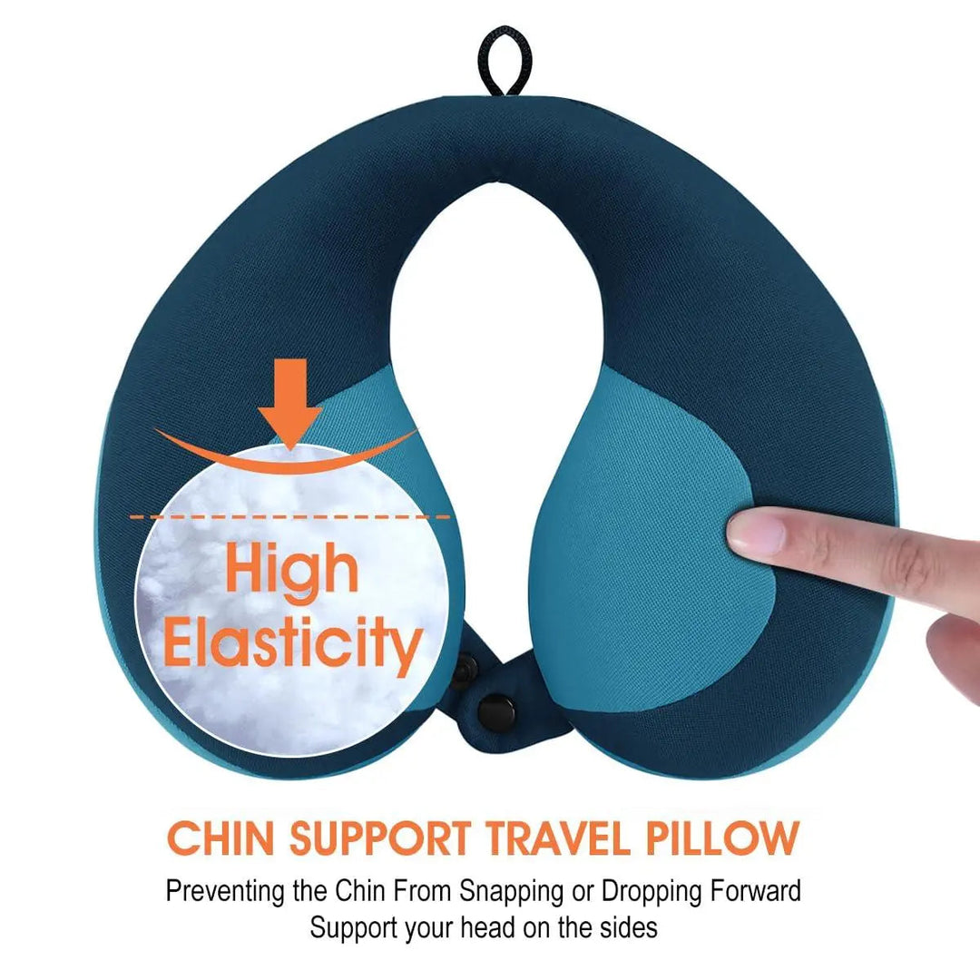 Velvety Plush U-Shaped Travel Pillow for Cars, Planes and Strollers | Strapless U-Shape Comfort on the Go | Travel Pillows