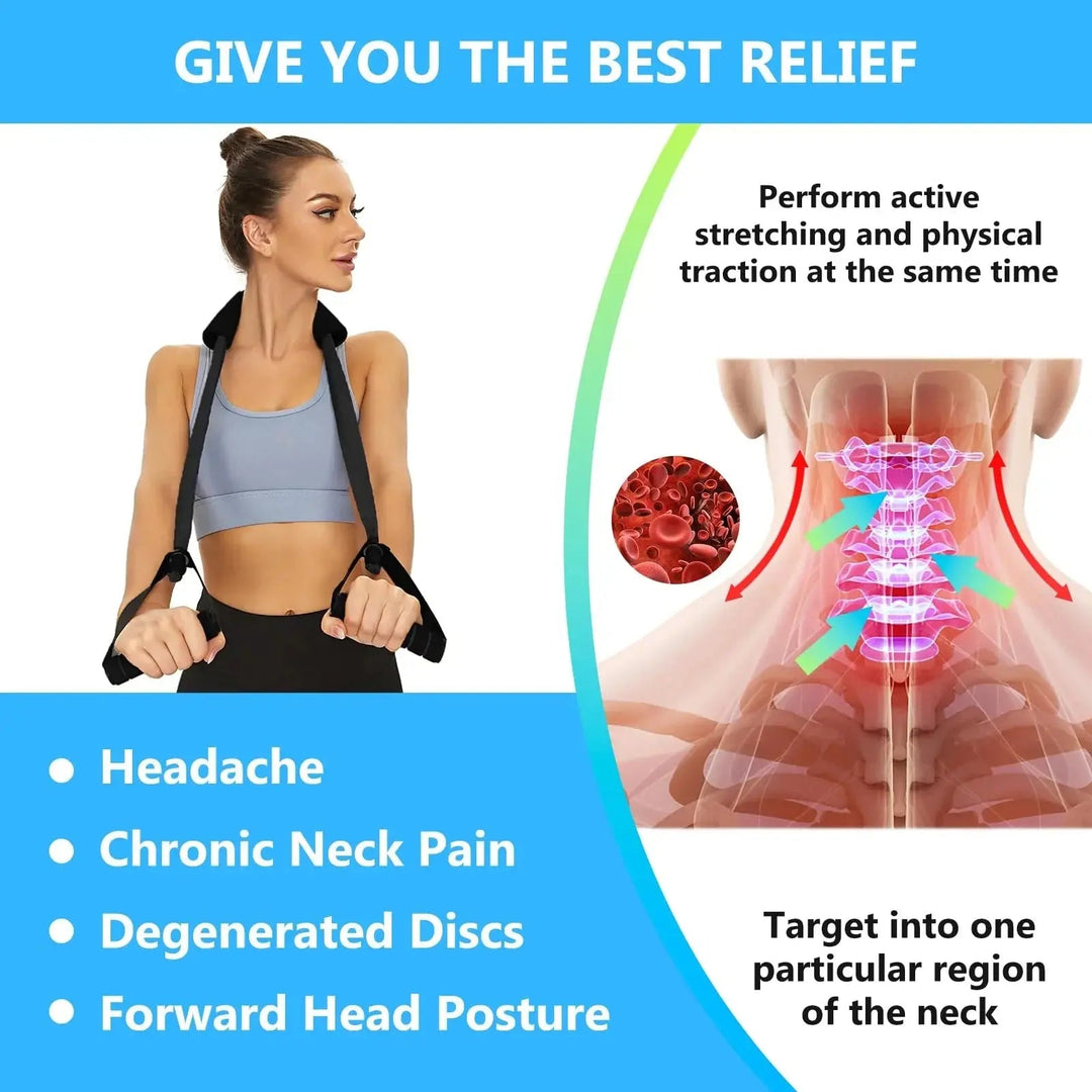 Portable Adjustable Neck Stretch Device with Reinforced Tube | Gentle Stretch for Desk Breaks | Neck Stretchers