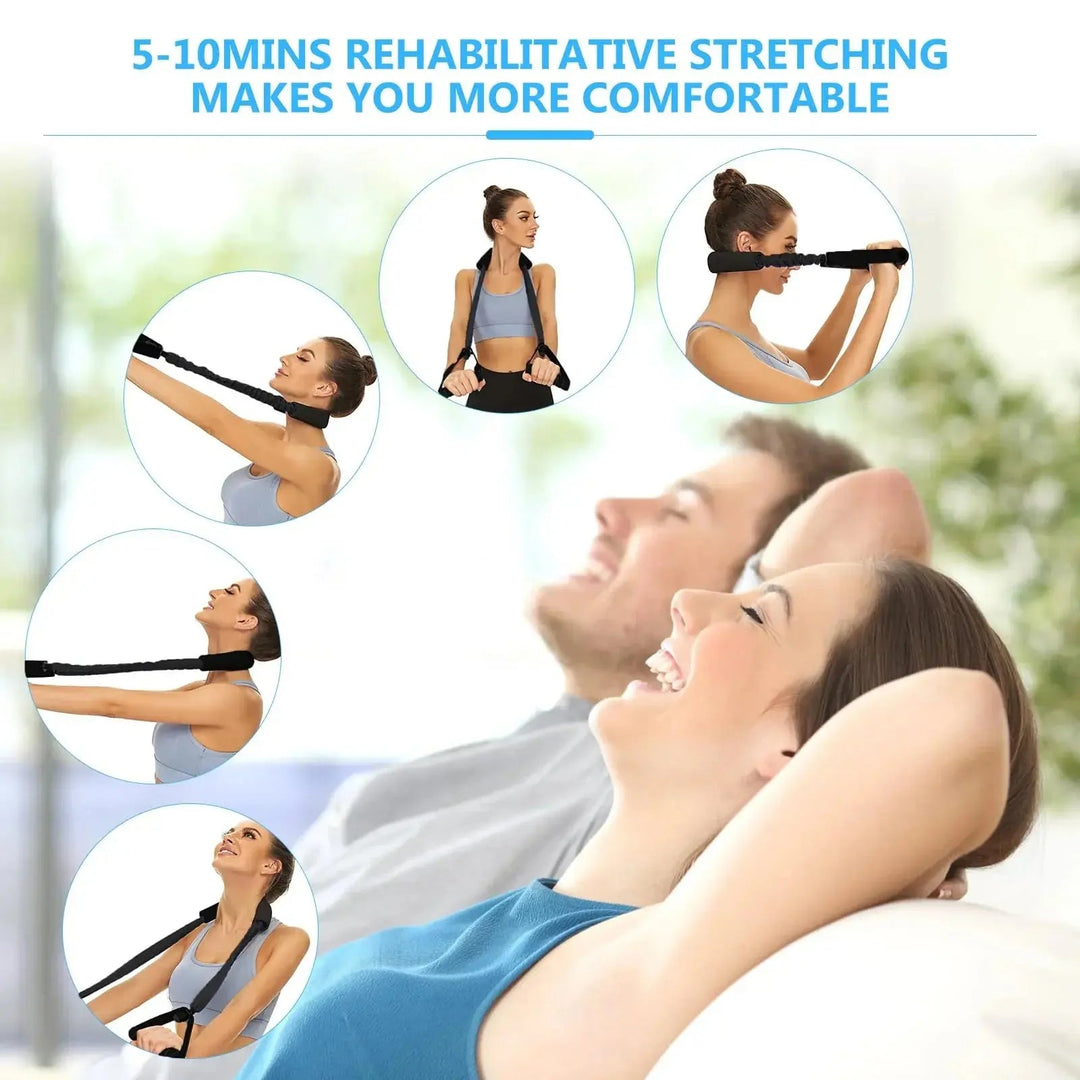 Portable Adjustable Neck Stretch Device with Reinforced Tube | Gentle Stretch for Desk Breaks | Neck Stretchers