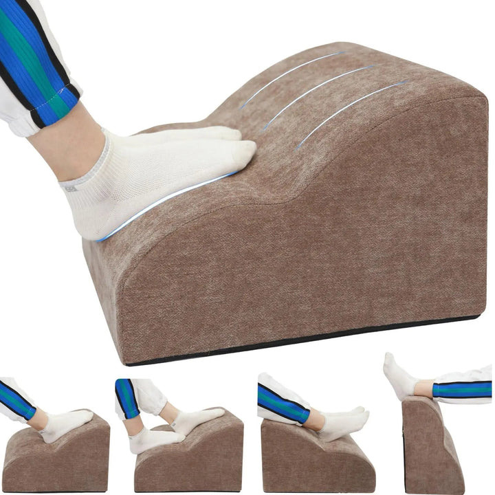 Three-Tier Adjustable Under Desk Footrest with Washable Cover | Raise Your Feet and Relax | Footrests