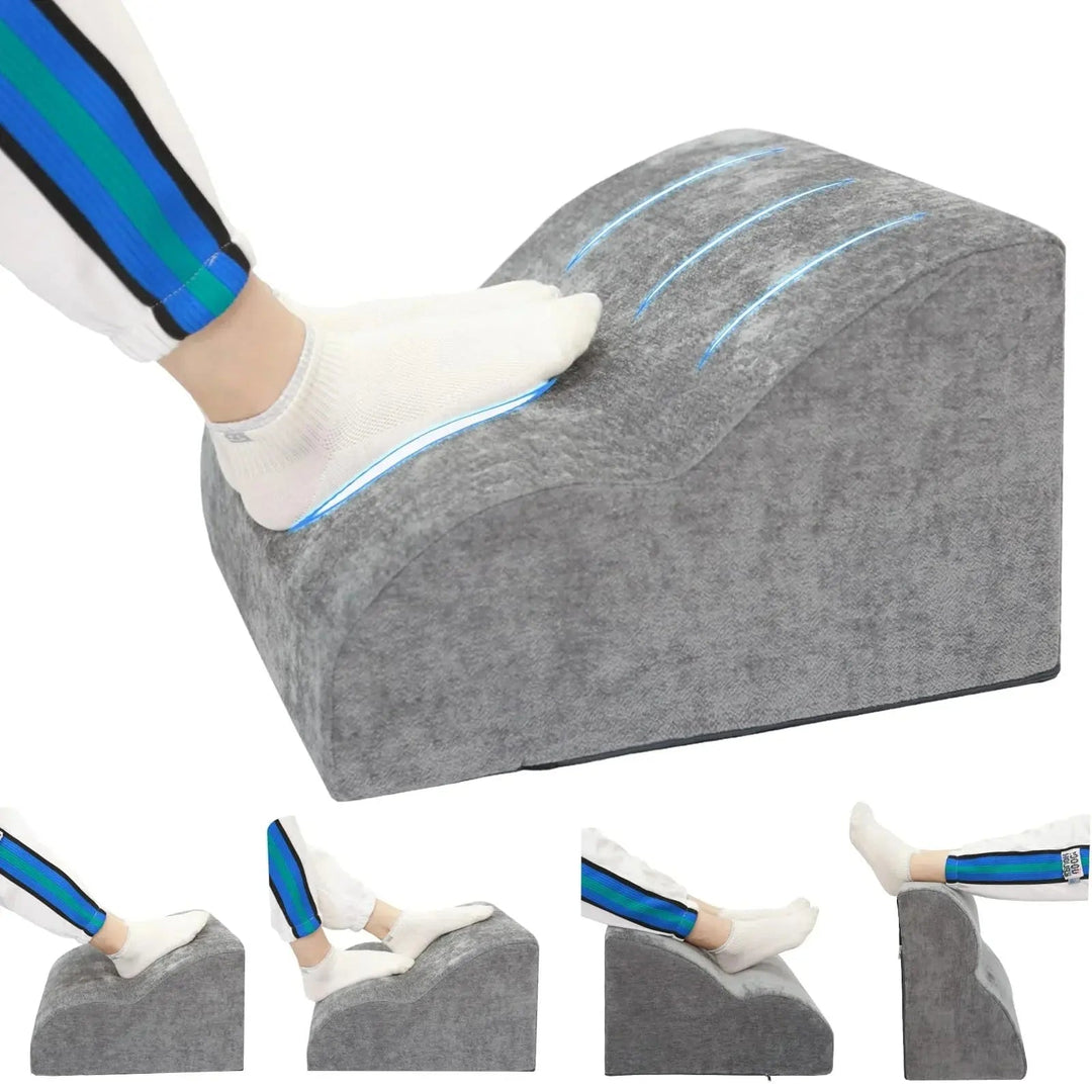 Three-Tier Adjustable Under Desk Footrest with Washable Cover | Raise Your Feet and Relax | Footrests