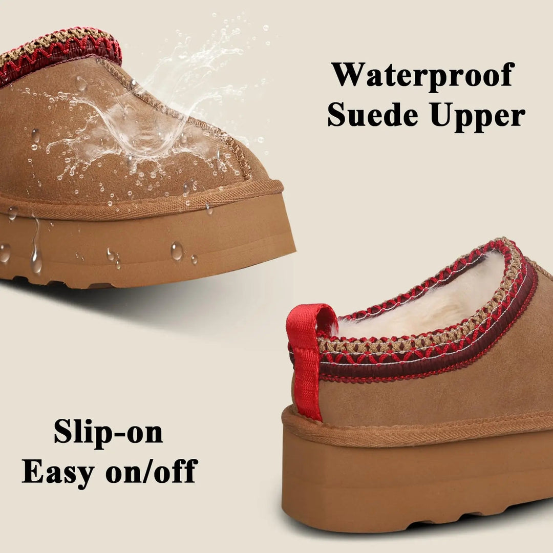 Fuzzy Faux Fur Anti-Slip Winter House Slippers for Indoor and Outdoor Use | Warm Slippers with Real Grip | Slippers