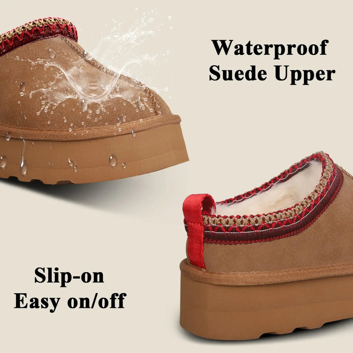 Fuzzy Faux Fur Anti-Slip Winter House Slippers for Indoor and Outdoor Use | Warm Slippers with Real Grip | Slippers