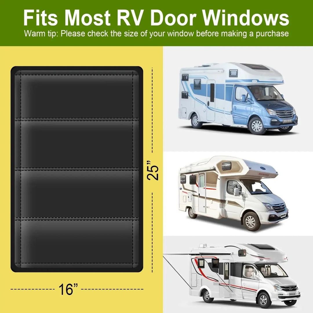 Foldable Magnetic Blackout Window Cover with UV Protection for RVs | Magnetic Privacy Shade for Travel | Blackout Curtains