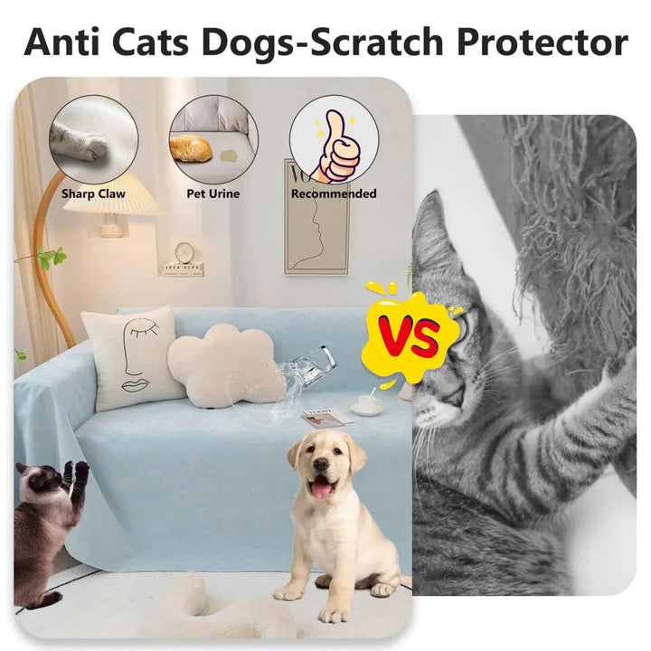 Waterproof Anti-Slip Solid Color Sofa Cover in Light Blue | Spill-Resistant Sofa Protection | Sofa Covers