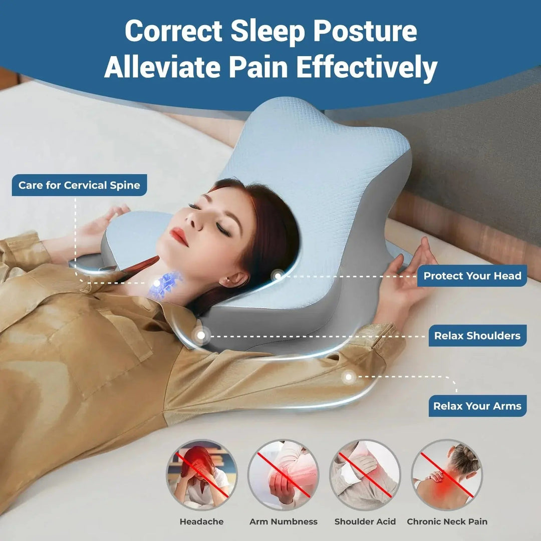 Dual-Curve Memory Foam Wedge Pillow with Ice Silk Cover | Cool Support for Reading and Rest | Wedge Pillows