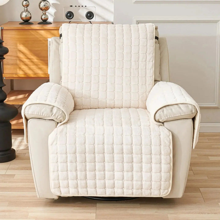 Washable Recliner Chair Slipcover with Elastic Straps for Kids and Pets | Stretch Slipcover for Recliners | Chair Covers