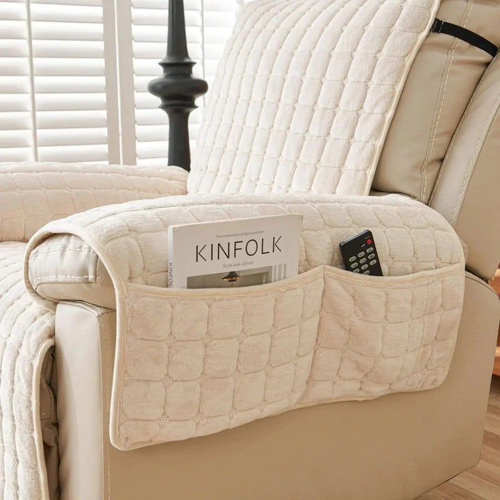 Washable Recliner Chair Slipcover with Elastic Straps for Kids and Pets | Stretch Slipcover for Recliners | Chair Covers