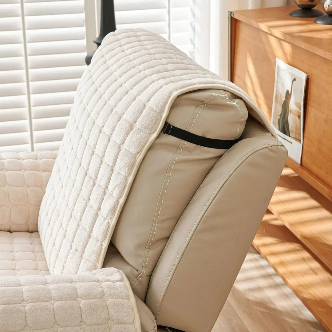 Washable Recliner Chair Slipcover with Elastic Straps for Kids and Pets | Stretch Slipcover for Recliners | Chair Covers