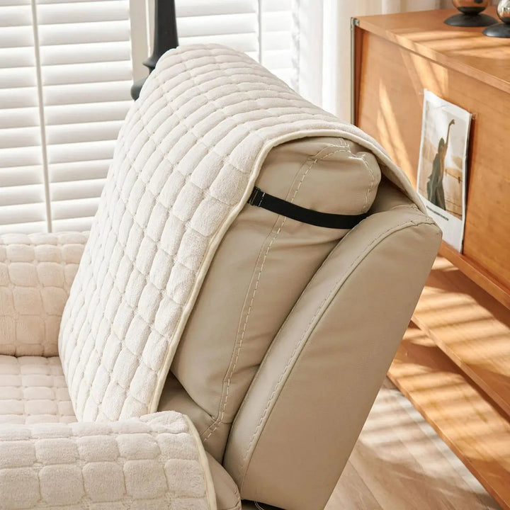 Washable Recliner Chair Slipcover with Elastic Straps for Kids and Pets | Stretch Slipcover for Recliners | Chair Covers