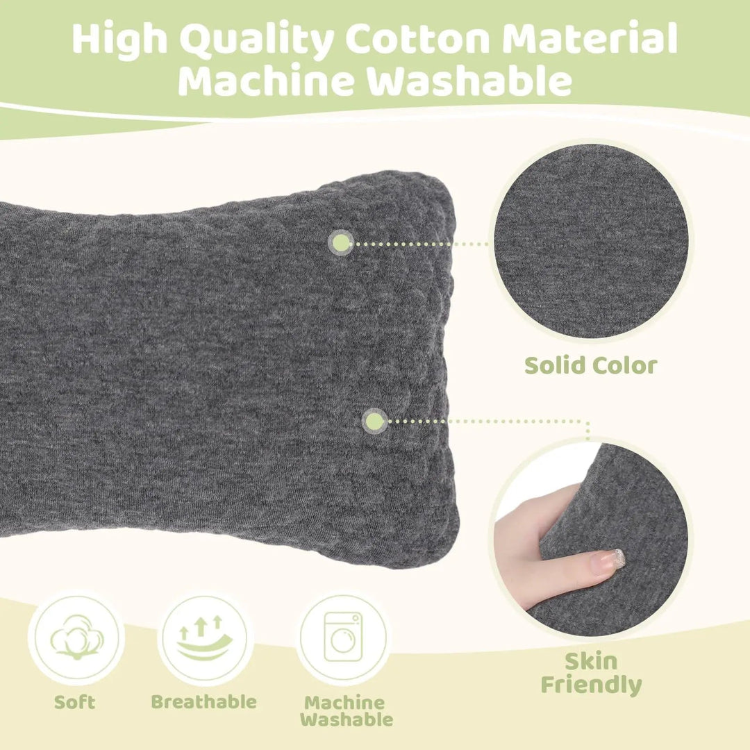 Two-Piece Mini Travel Pillow Set in Textured Knit Cotton | Small Pillows That Save Space | Travel Pillows