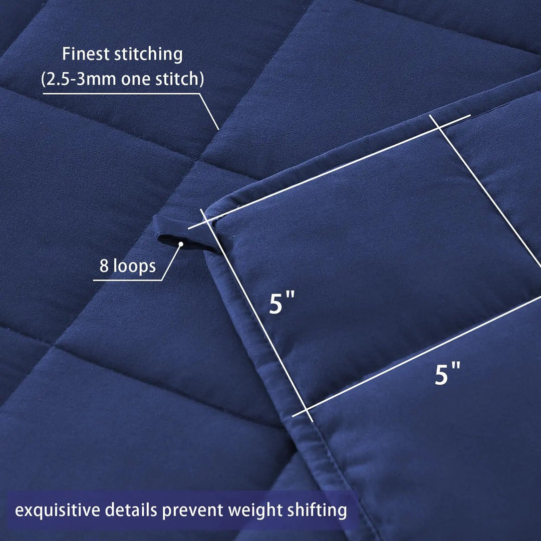 Weighted Cooling Blanket with Glass Beads and Microfiber Shell, Machine Washable | Even Weight, Cool Comfort | Weighted Blankets