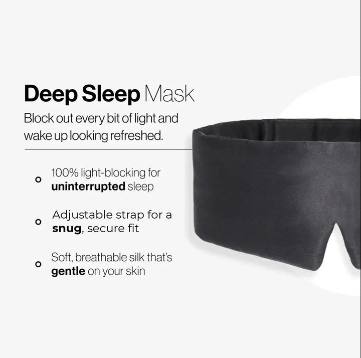 Silky Satin Deep Sleep Eye Mask with Adjustable Strap | Smooth, Full-Coverage Eye Comfort | Sleep Masks