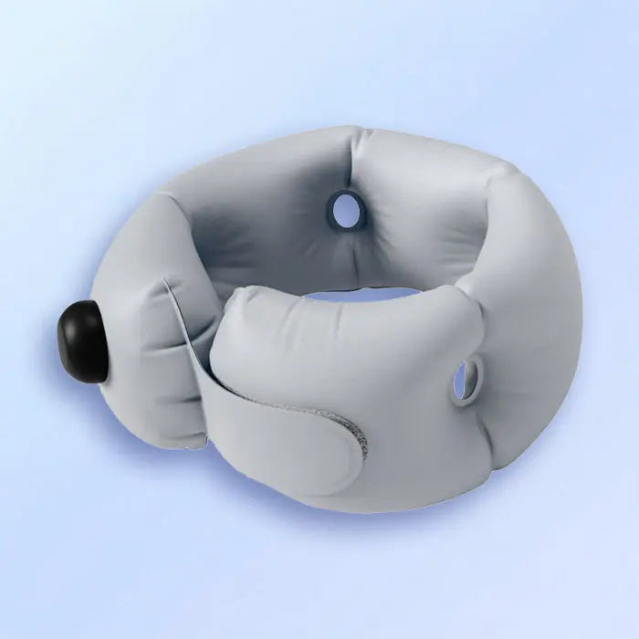 360 Inflatable Travel Neck Pillow with Hook-and-Loop Strap | All-Round Neck Support | Travel Pillows