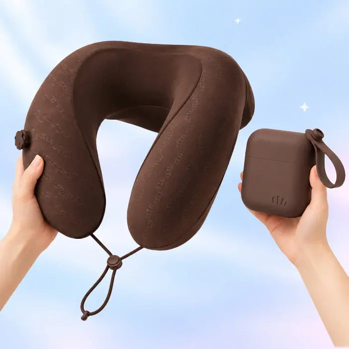 Pocket Size Inflatable U-Shaped Travel Pillow with Press Valve | Pocket Inflatable Neck Pillow | Travel Pillows
