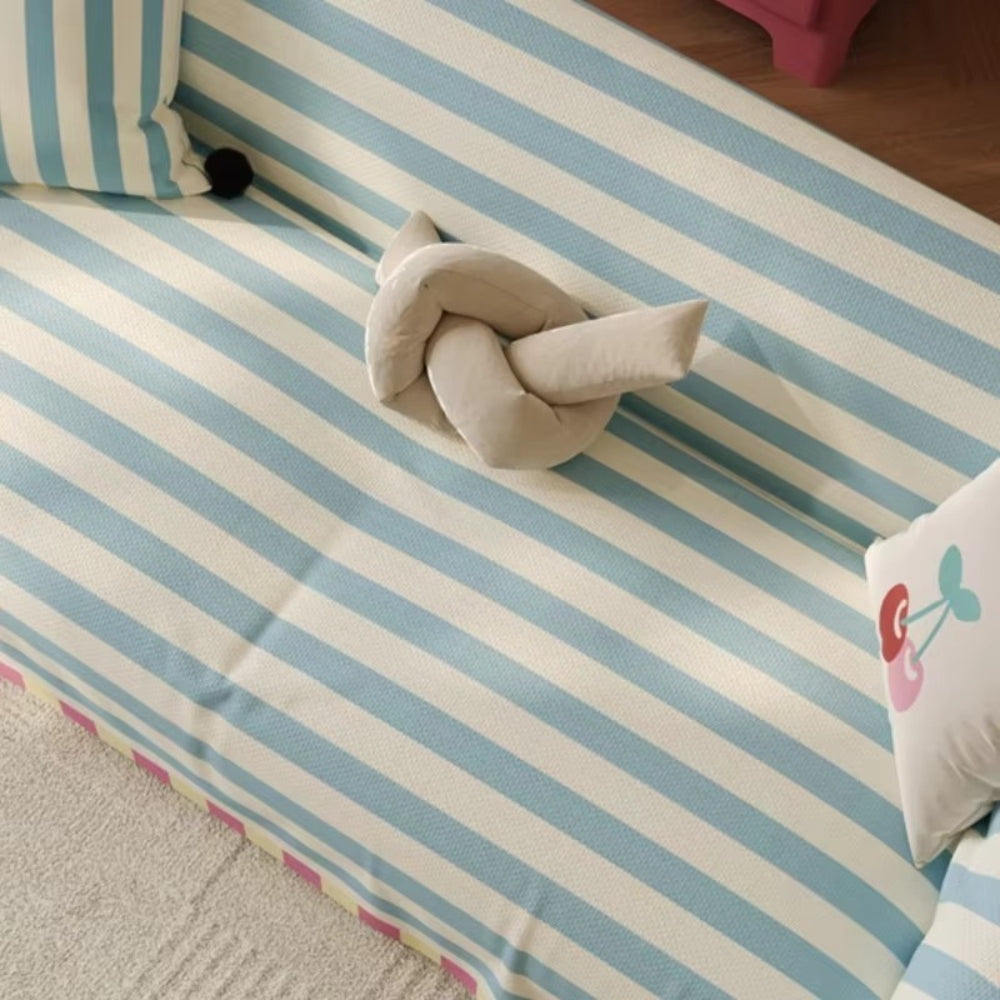 Pastel Striped Dustproof Sofa Cover for Couch in Soft Microfiber | Pastel Stripes, Full Dust Cover | Sofa Covers