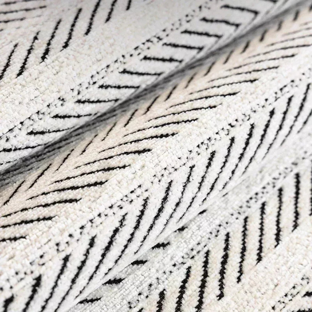Scallop Edge Herringbone Non-Slip Sofa Cover in Soft Fabric | A Scalloped Edge That Stays in Place | Sofa Covers