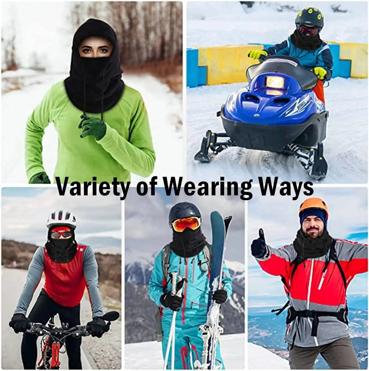 Thermal Fleece Full Face Balaclava Mask for Skiing, Cycling and Running | Pilling-Resistant Fleece Face Cover | Balaclavas