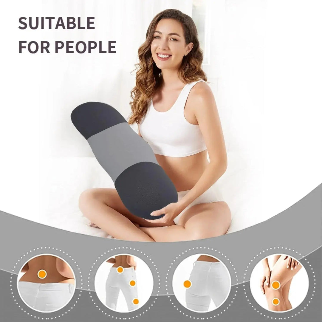 Lumbar Support Foam Cushion with Removable Machine-Washable Nylon Cover | Washable Lumbar Cushion for Chairs and Beds | Lumbar Cushions