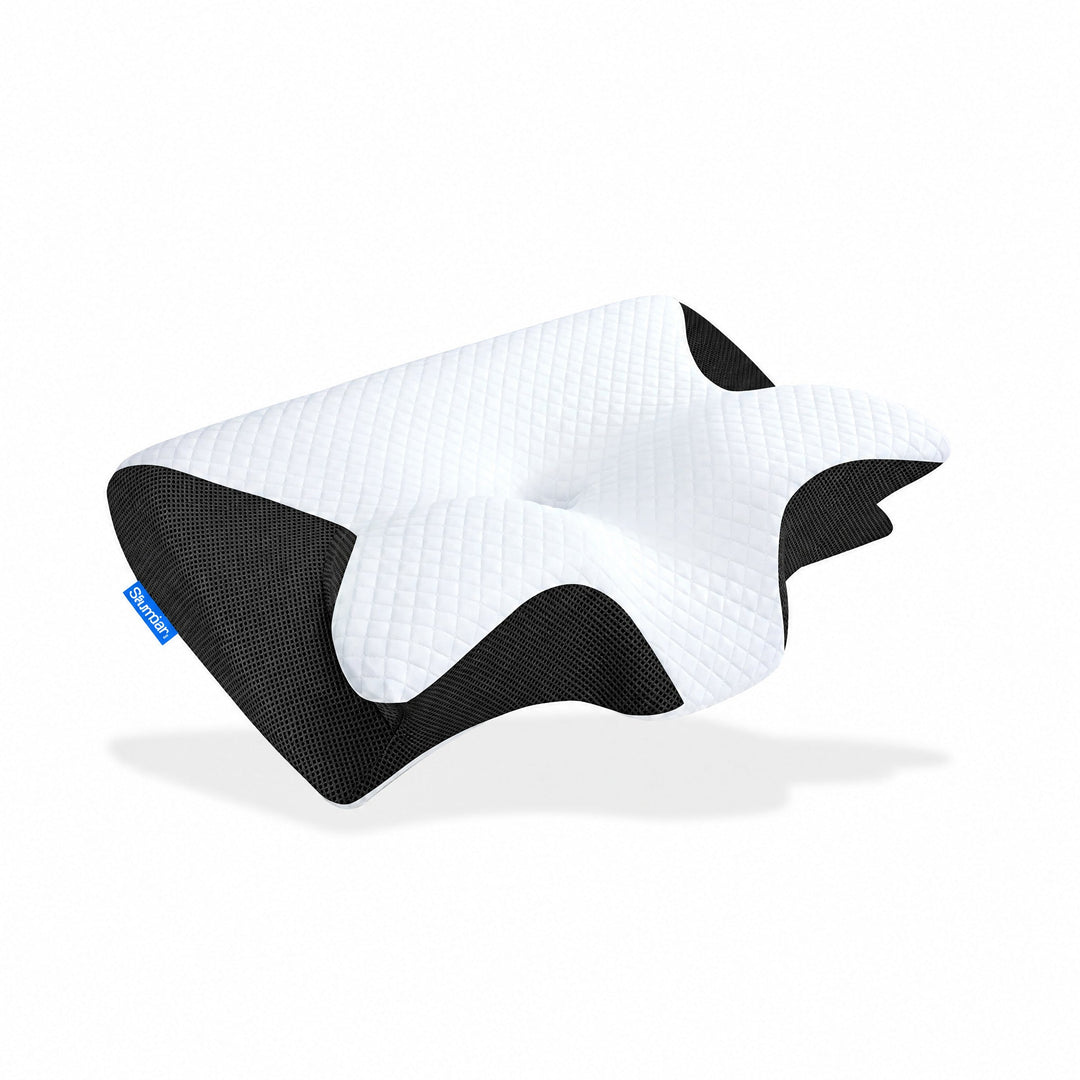 Ergonomic Slow-Rebound Memory Foam Contour Pillow with Cooling Cover | Contour That Follows Your Neck | Bed Pillows