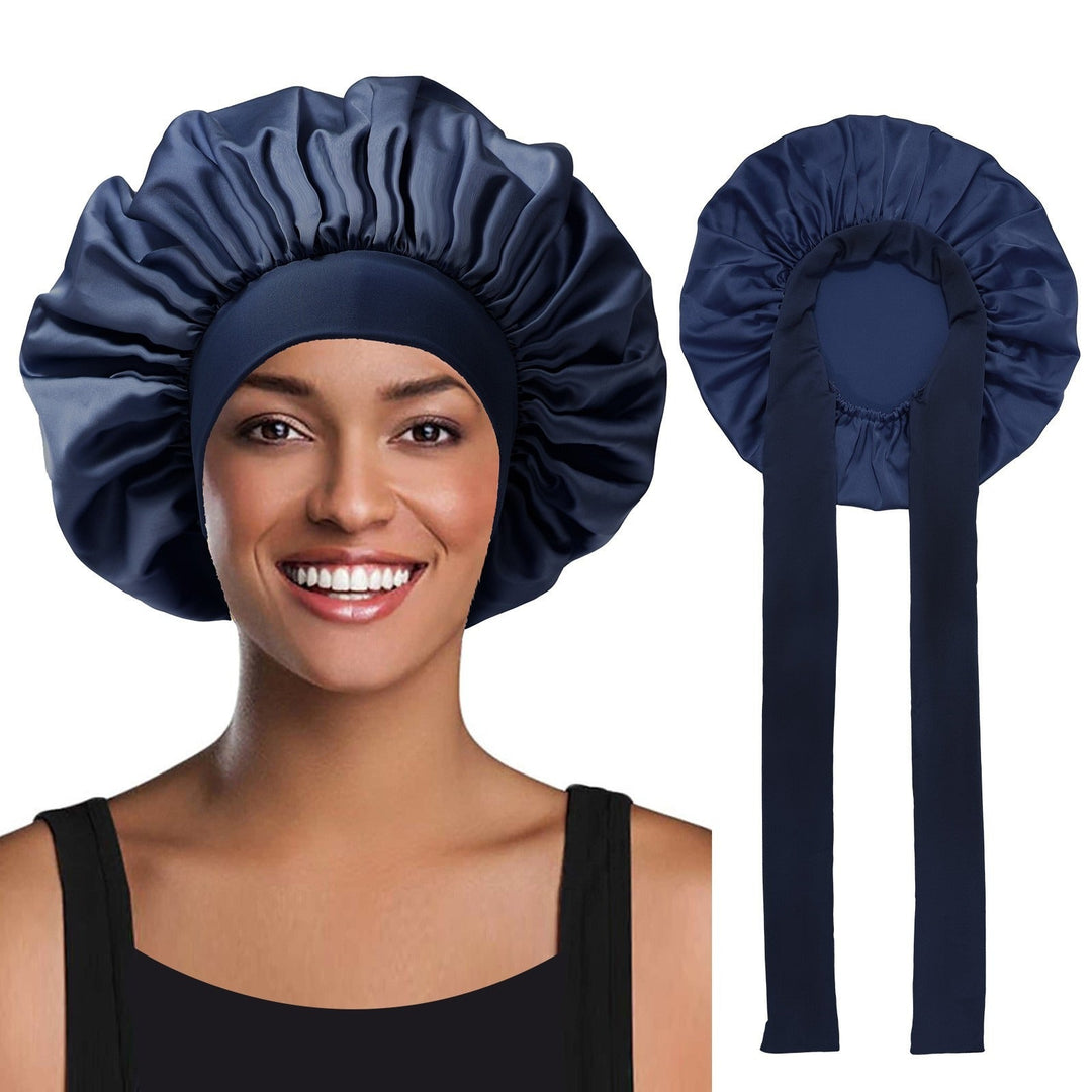 Satin Sleep Bonnet to Protect Hair Overnight with Adjustable Tie Band | Smoother Hair Every Morning | Hair Bonnets