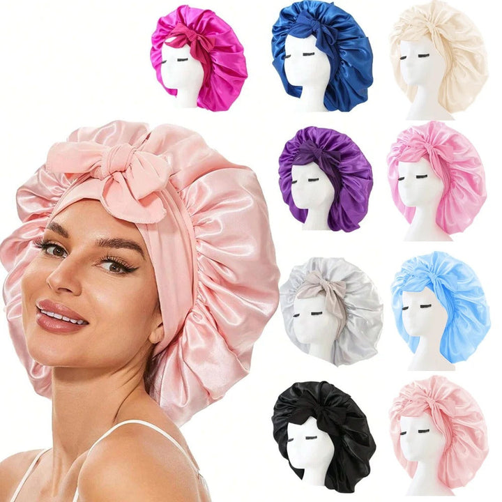 Satin Sleep Bonnet to Protect Hair Overnight with Adjustable Tie Band | Smoother Hair Every Morning | Hair Bonnets