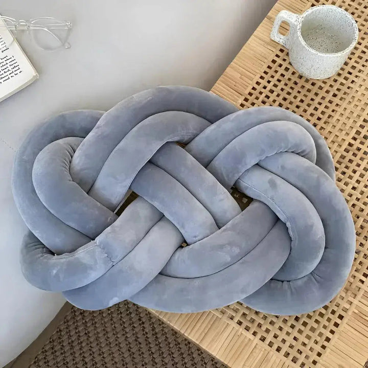 Plush Velvet Knotted Throw Pillow with Sculptural Hand-Tied Design | A Sculptural Pillow With a Knot | Throw Pillows