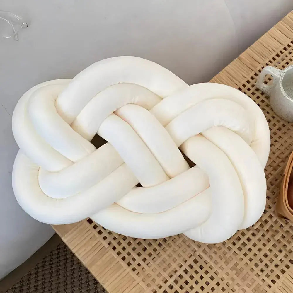 Plush Velvet Knotted Throw Pillow with Sculptural Hand-Tied Design | A Sculptural Pillow With a Knot | Throw Pillows