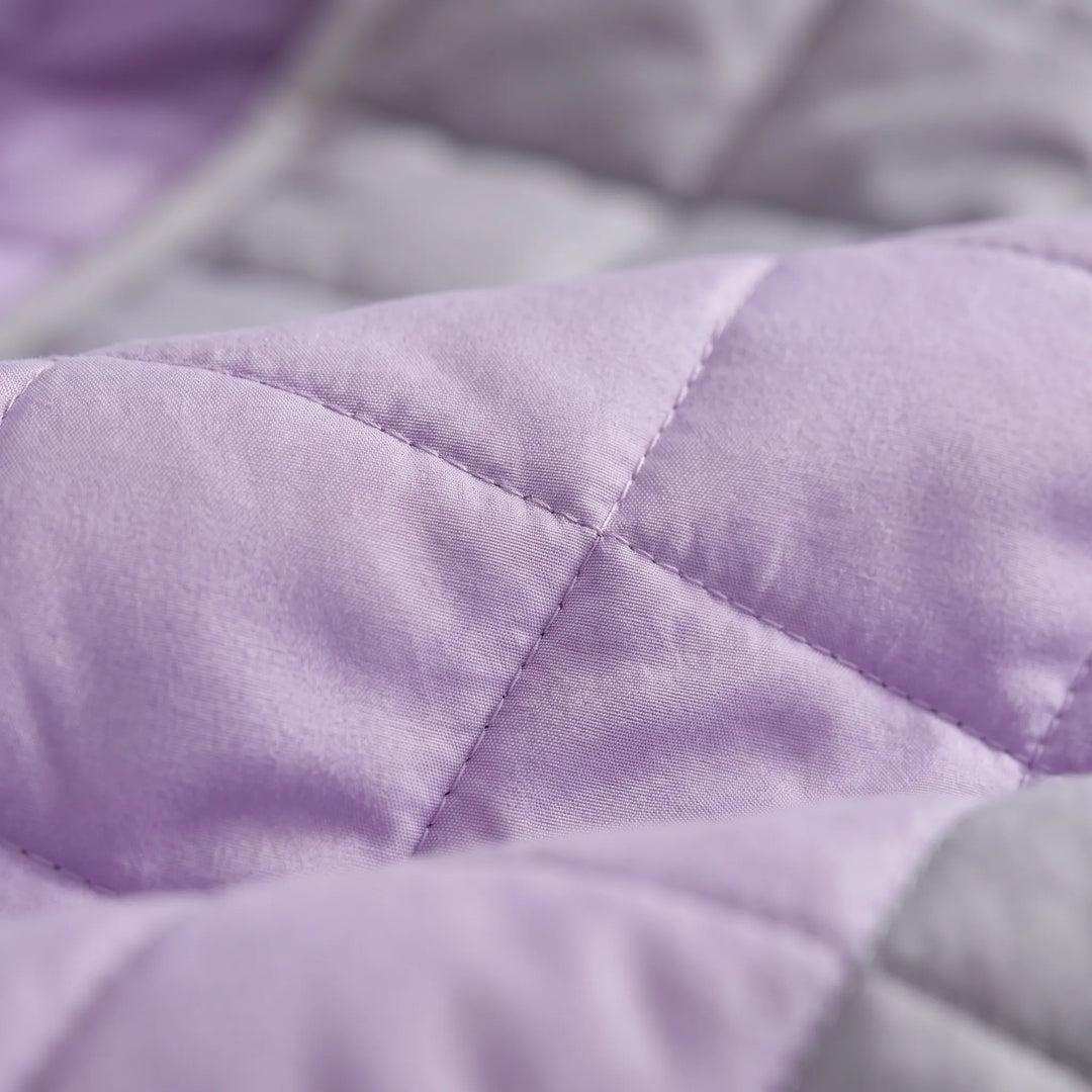 Lightweight Quilted Summer Throw Blanket with Silky Cooling Feel | Silky Quilted Cooling for Hot Sleepers | Cooling Blankets