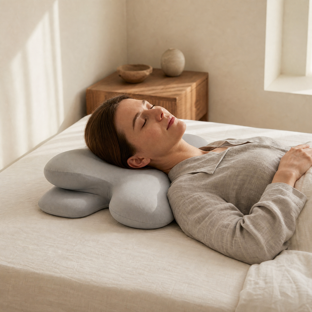 Contoured Neck-Angle Pillow with Gentle 15 Degree Support for Back Sleepers | 15 Degree Neck Angle for Quieter Rest | Bed Pillows
